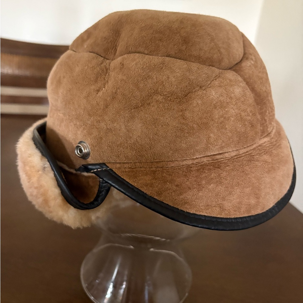 Man’s Brown Sheepskin Hat with Ear Flaps